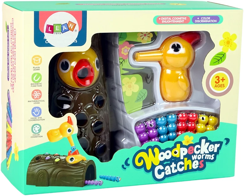 Lean Toys Edukacinis magnetinis žaislas su 8 sliekais, 17 × 8 × 8 cm