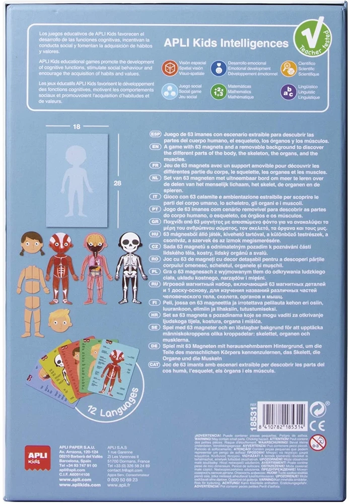 Apli Kids Magnetinis žaidimas-dėlionė „Žmogaus kūnas”