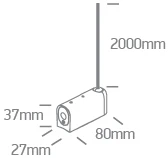 Magnetinių bėgelių P&P užbaigimas su užmaitinimo galimybe, baltas, 42004PA/W