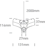 Magnetinių bėgelių P&P Y formos sujungimas, baltas, 42004PK/W