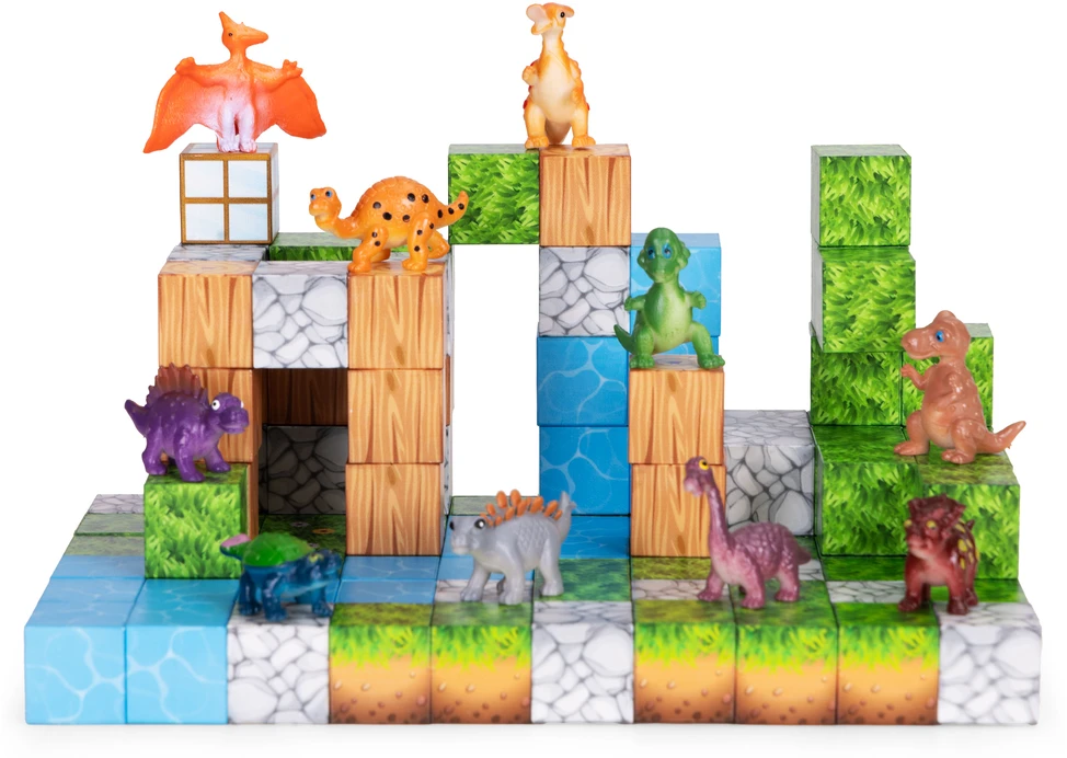 Multistore Magnetinių konstruktorių rinkinys vaikams 114 dalių – dinozaurai