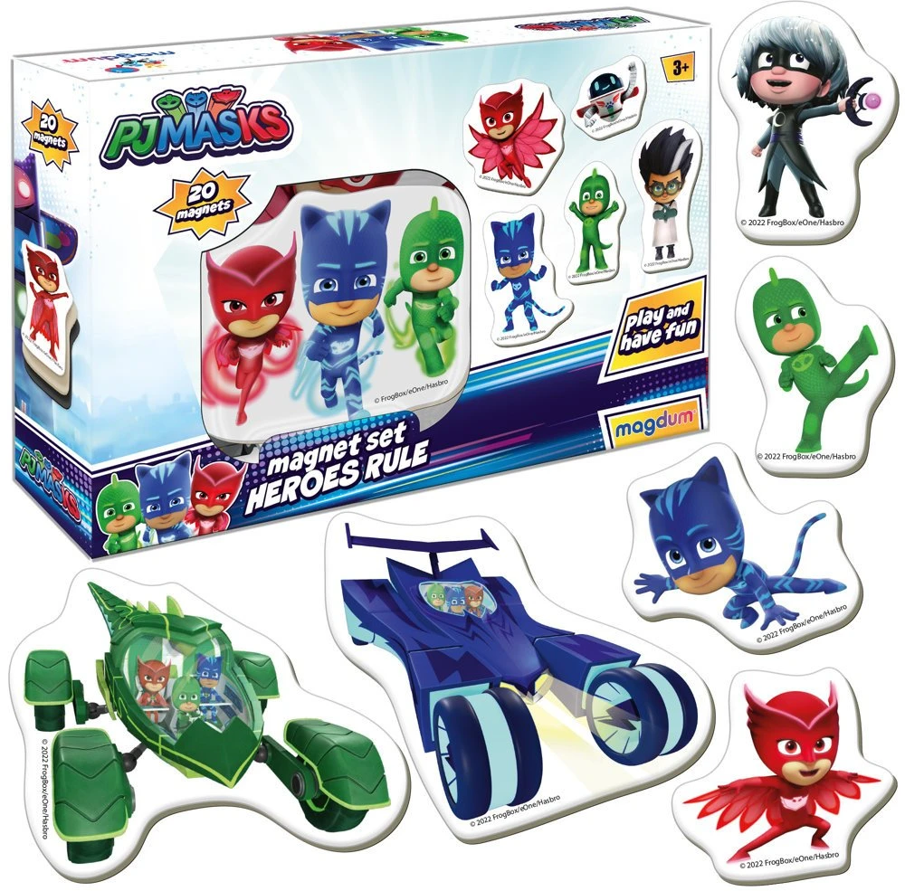 Magnetų rinkinys su PJ Masks personažais, 20 vnt