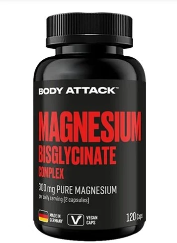Magnio bisglicinato kapsulės Body Attack 120 kapsulių