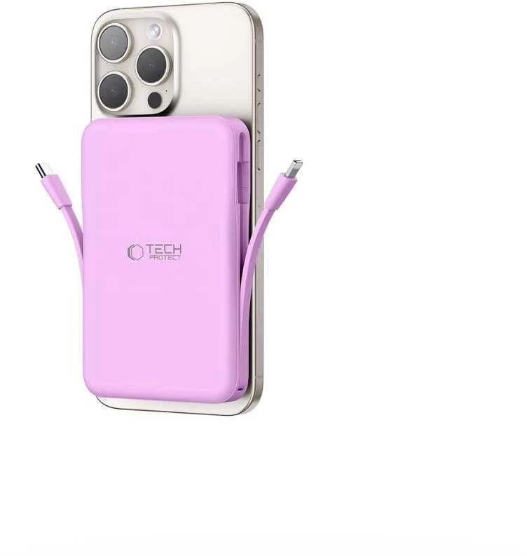 Tech-Protect PB31 MagSafe 10000mAH Power Bank – violetinės spalvos