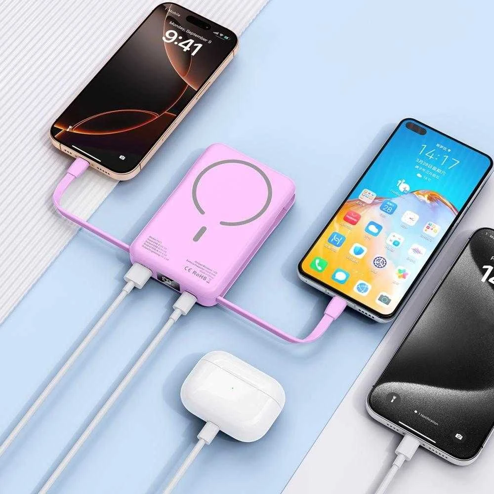 Tech-Protect PB31 MagSafe 10000mAH Power Bank – violetinės spalvos