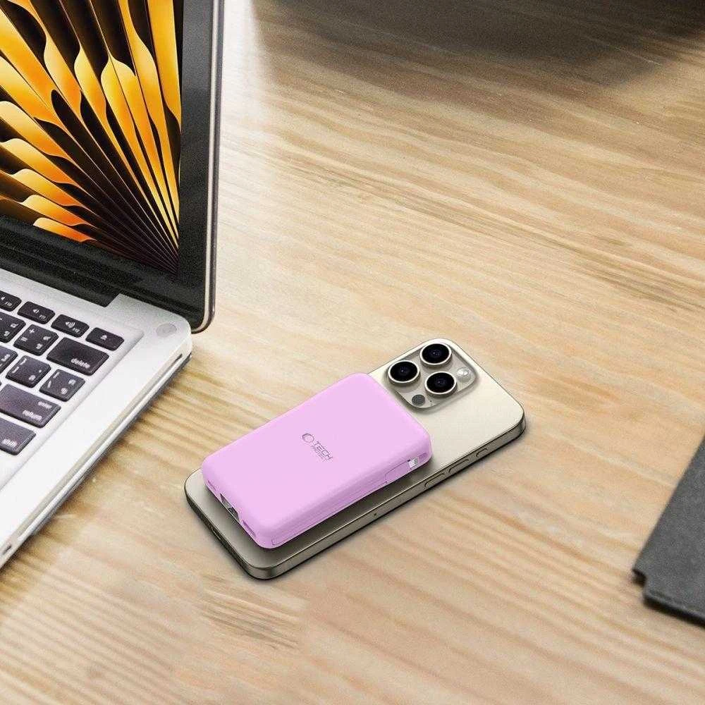 Tech-Protect PB31 MagSafe 10000mAH Power Bank – violetinės spalvos