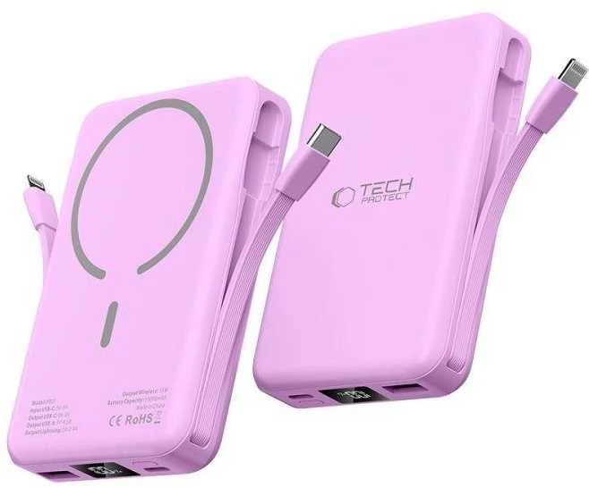 Tech-Protect PB31 MagSafe 10000mAH Power Bank – violetinės spalvos