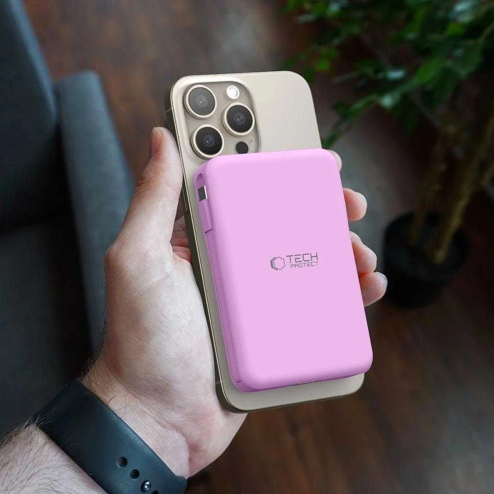 Tech-Protect PB31 MagSafe 10000mAH Power Bank – violetinės spalvos