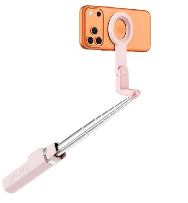 MagSafe asmenukių lazda-trikojis Tech-Protect L11S, rožinė