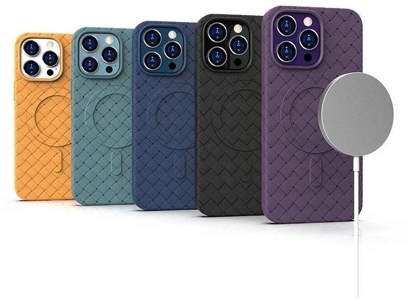 Hurtel MagSafe Woven Apple iPhone 14 Pro – dėklas telefonui mėlynos spalvos