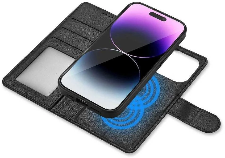 Tech-Protect Wallet MagSafe Apple iPhone 12 / 12 Pro – dėklas telefonui juodos spalvos
