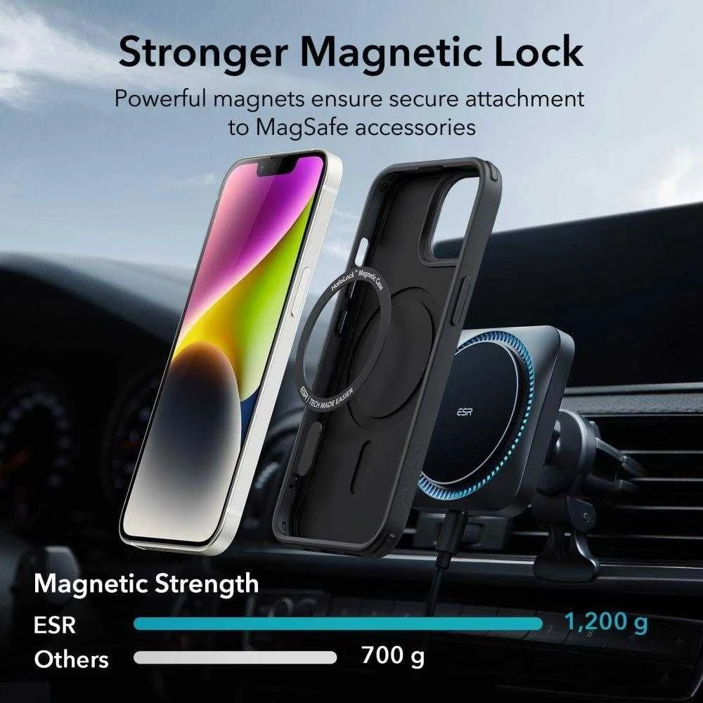 ESR CH Halolock MagSafe Apple iPhone 14 Plus dėklas telefonui juodos spalvos