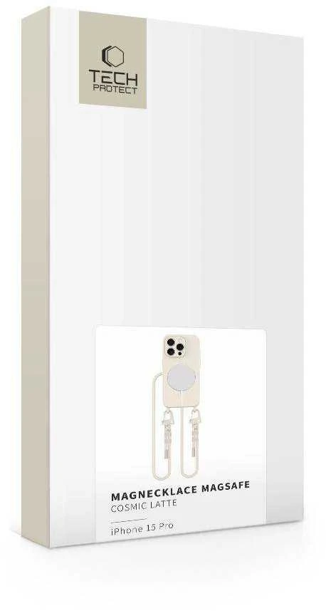 Tech-Protect MAGNECKLACE MagSafe Apple iPhone 15 Pro dėklas telefonui smėlio spalvos
