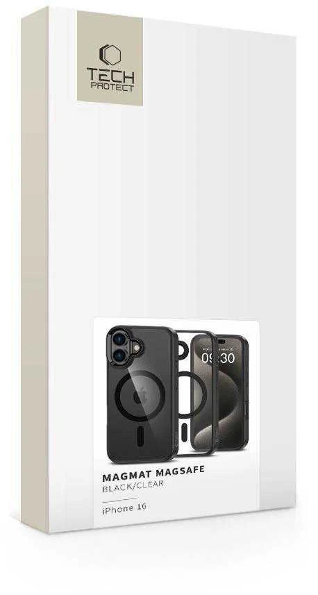 Apple iPhone 16 Tech-Protect Magmat MagSafe Clear dėklas telefonui juodos spalvos