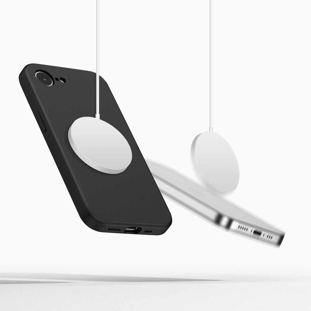 Dėklas Tech-Protect SILICONE MagSafe Apple iPhone 16E / 17E juodos spalvos