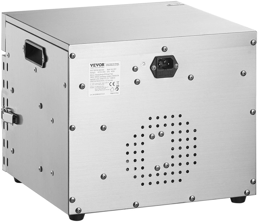 VEVOR 6 dėklų maisto džiovintuvas nerūdijantis plienas 400W