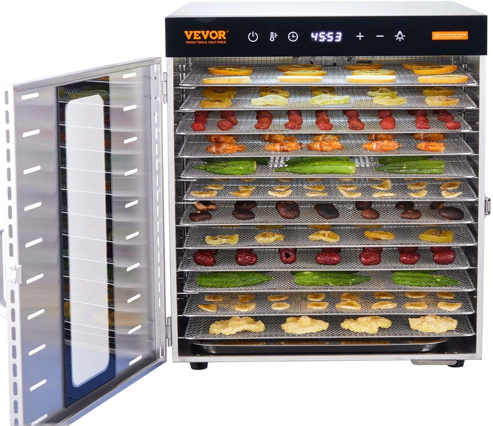 VEVOR 10 padėklų maisto džiovintuvas 1000W