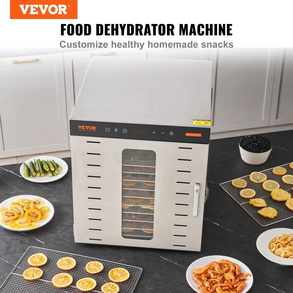 VEVOR 10 padėklų maisto džiovintuvas 1000W