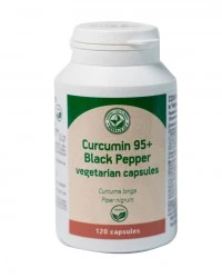 Grandininis pjūklas Maisto papildas Curcumin 95 + Juodas Peppers, Herbals 120 vnt.