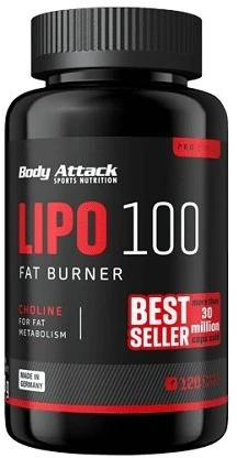 Body Attack Lipo 100 Kapsulės 120vnt