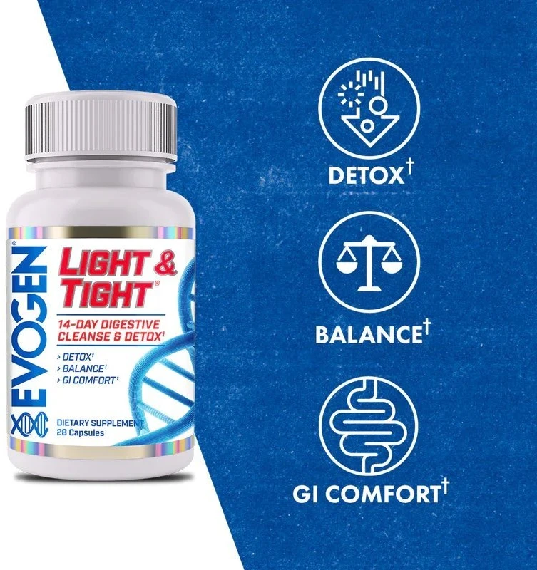 Maisto papildas kapsulėmis EVOGEN Light & Tight Detox 28 kapsulių