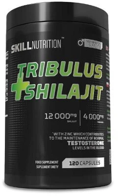 Maisto papildas kapsulėmis Skill Nutrition Tribulus + Shilajit 120 veganiškų kapsulių