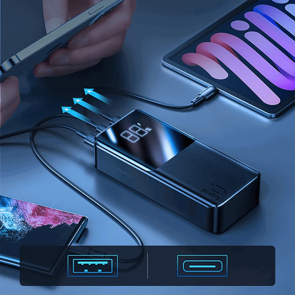 Išorinė baterija Power Bank Joyroom JR-QP193 22.5W 30000mAh juoda