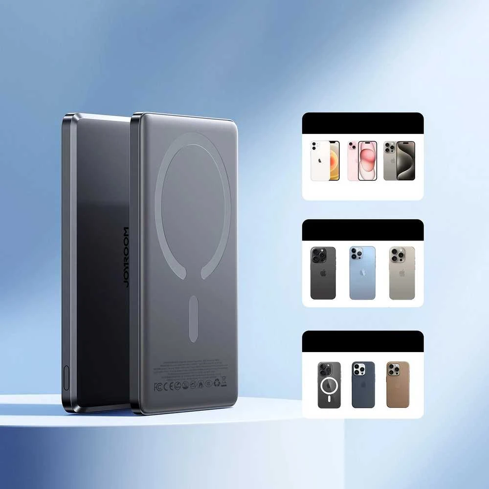 Powerbank Joyroom JR-PBM08 5000mAh 20W su belaidžiu įkrovimu – pilkos spalvos