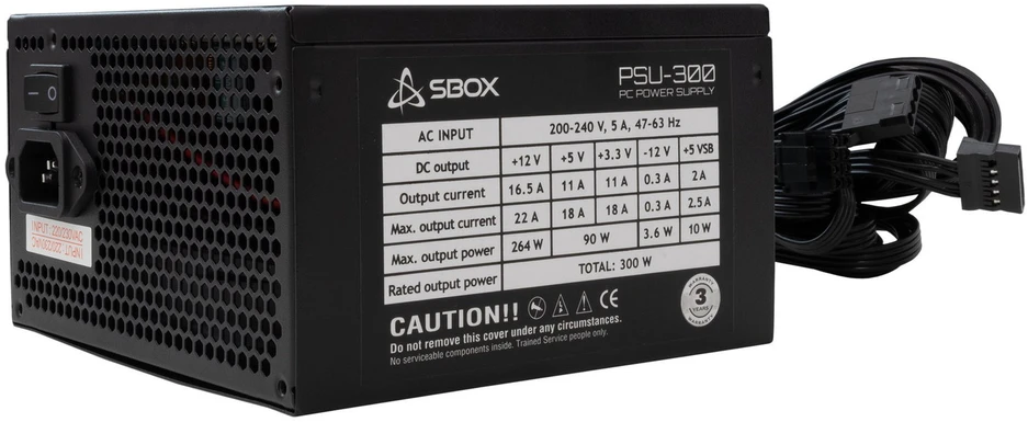 Maitinimo blokas ATX Sbox PSU-300, 300 W