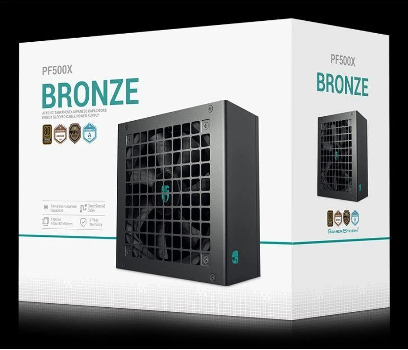 „Deepcool 80 PLUS Standard“ maitinimo blokas | PF500X | 500 W
