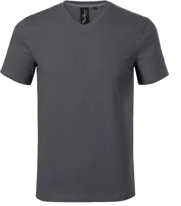 Malfini Action V-neck M MLI-70083 šviesiai antracito marškinėliai