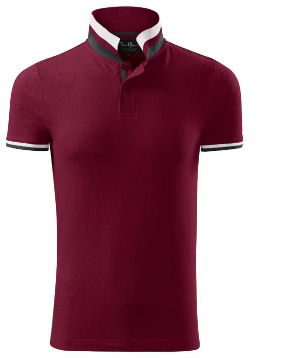 Malfini Collar Up M MLI-25686 granato spalvos polo marškinėliai