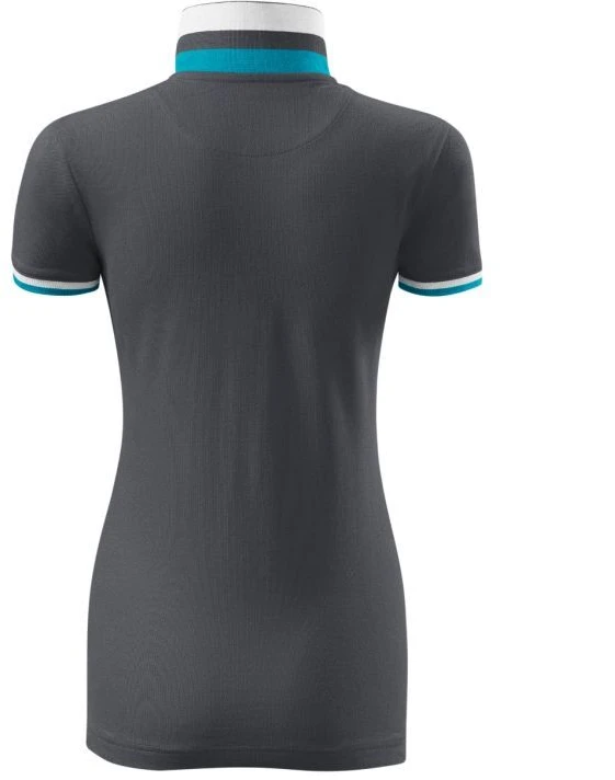 Malfini Collar Up W MLI-25783 šviesiai antracito spalvos polo marškinėliai