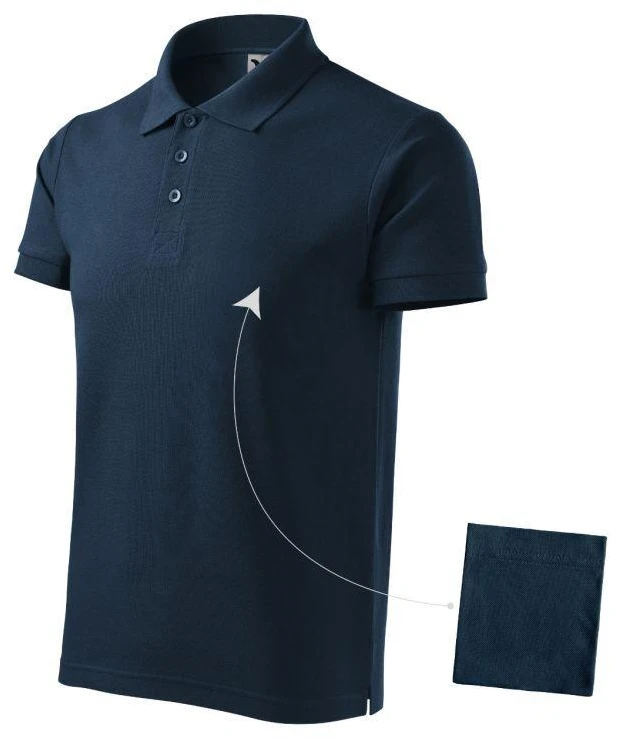 Malfini Cotton M MLI-21202 tamsiai mėlyni polo marškinėliai