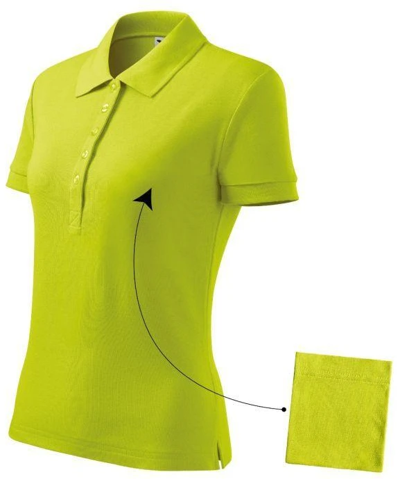 Malfini Cotton W MLI-21362 medžio anglies spalvos polo marškinėliai