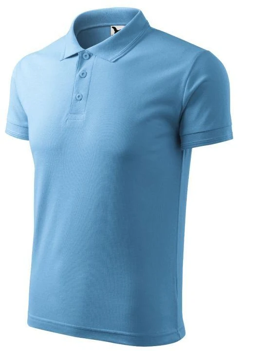 Malfini Pique Polo M MLI-20314 polo marškinėliai (žydros spalvos)