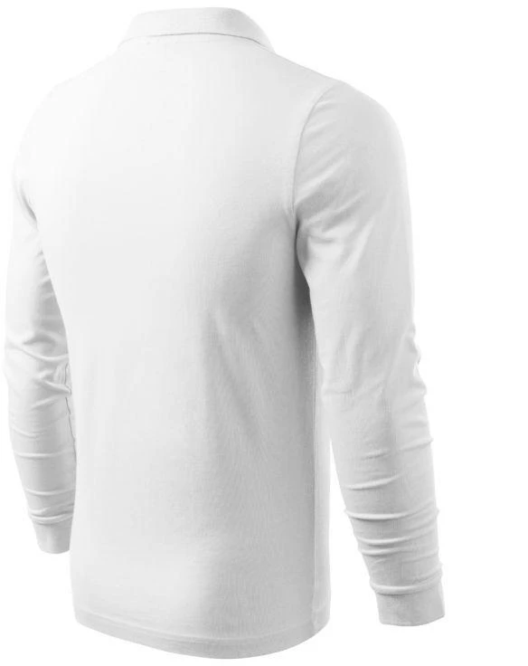 Malfini Single J. LS M MLI-21100 balti polo marškinėliai