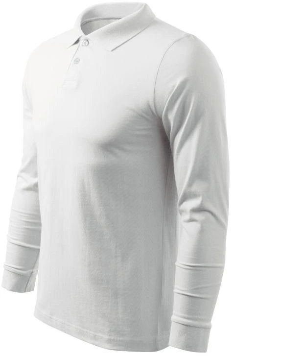 Malfini Single J. LS M MLI-21100 balti polo marškinėliai