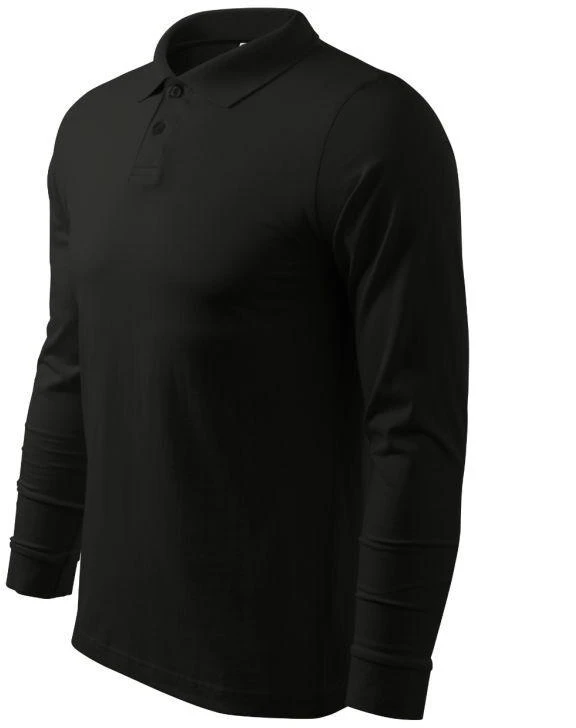 Malfini Single J. LS M MLI-21101 juodi polo marškinėliai