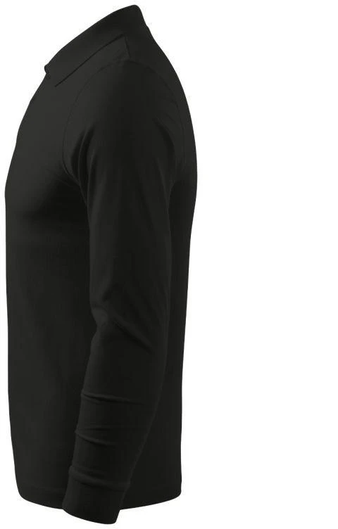 Malfini Single J. LS M MLI-21101 juodi polo marškinėliai