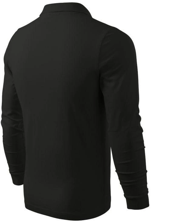 Malfini Single J. LS M MLI-21101 juodi polo marškinėliai