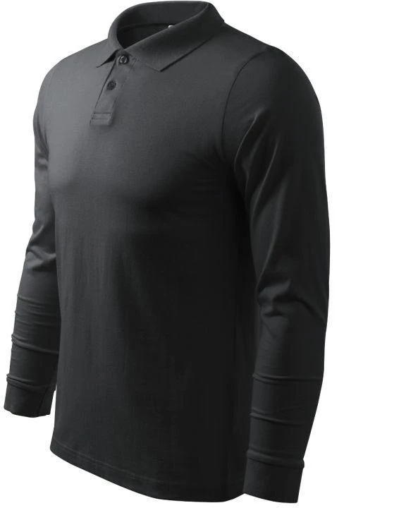 Malfini Single J. LS M MLI-21194 ebony pilka polo marškinėliai