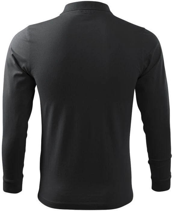 Malfini Single J. LS M MLI-21194 ebony pilka polo marškinėliai