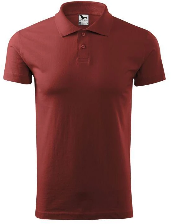Malfini Single J. M MLI-20213 bordo spalvos polo marškinėliai
