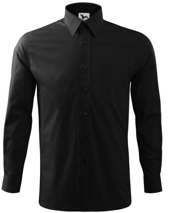 Malfini Style Marškiniai Vyrams LS M MLI-20901 Juodi