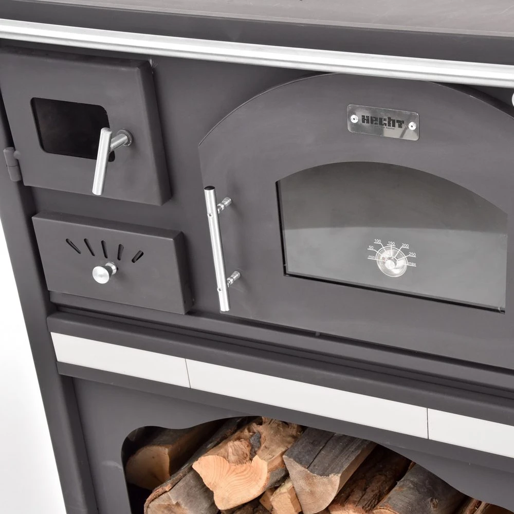 Malka kūrenama krosnelė su orkaite HECHT VULCANUS BEIGE, 6 kW
