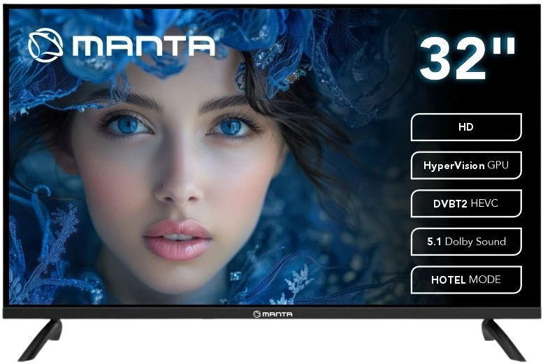Manta 32" HD televizorius su DVB-T2/S2 imtuvais