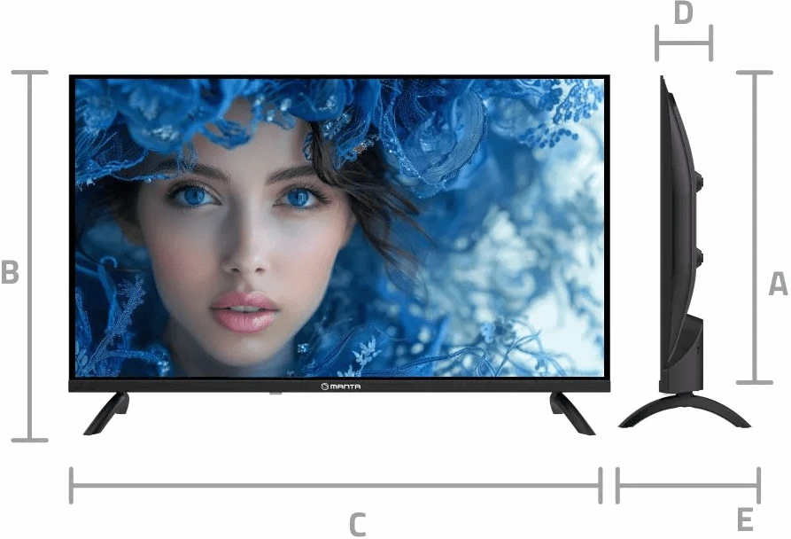 Manta 32" HD televizorius su DVB-T2/S2 imtuvais