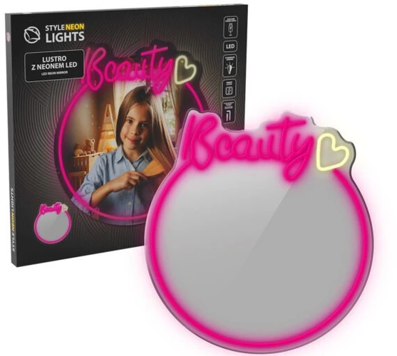 Manta MASNL130PK LED neoninis veidrodis „Beauty“