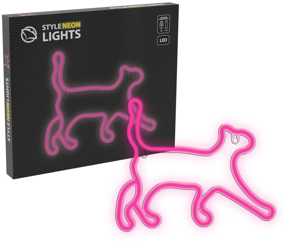 Manta Style Neon šviečiantis katinas, rožinis